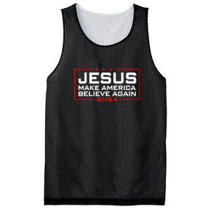 Jesus Make America Believe Again 2024 Mesh Reversible Basketball Jersey Tank