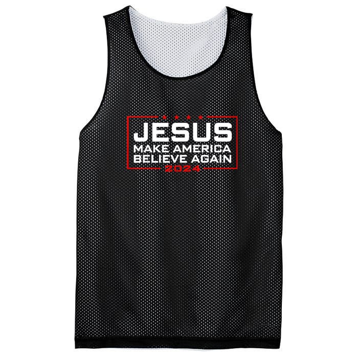 Jesus Make America Believe Again 2024 Mesh Reversible Basketball Jersey Tank