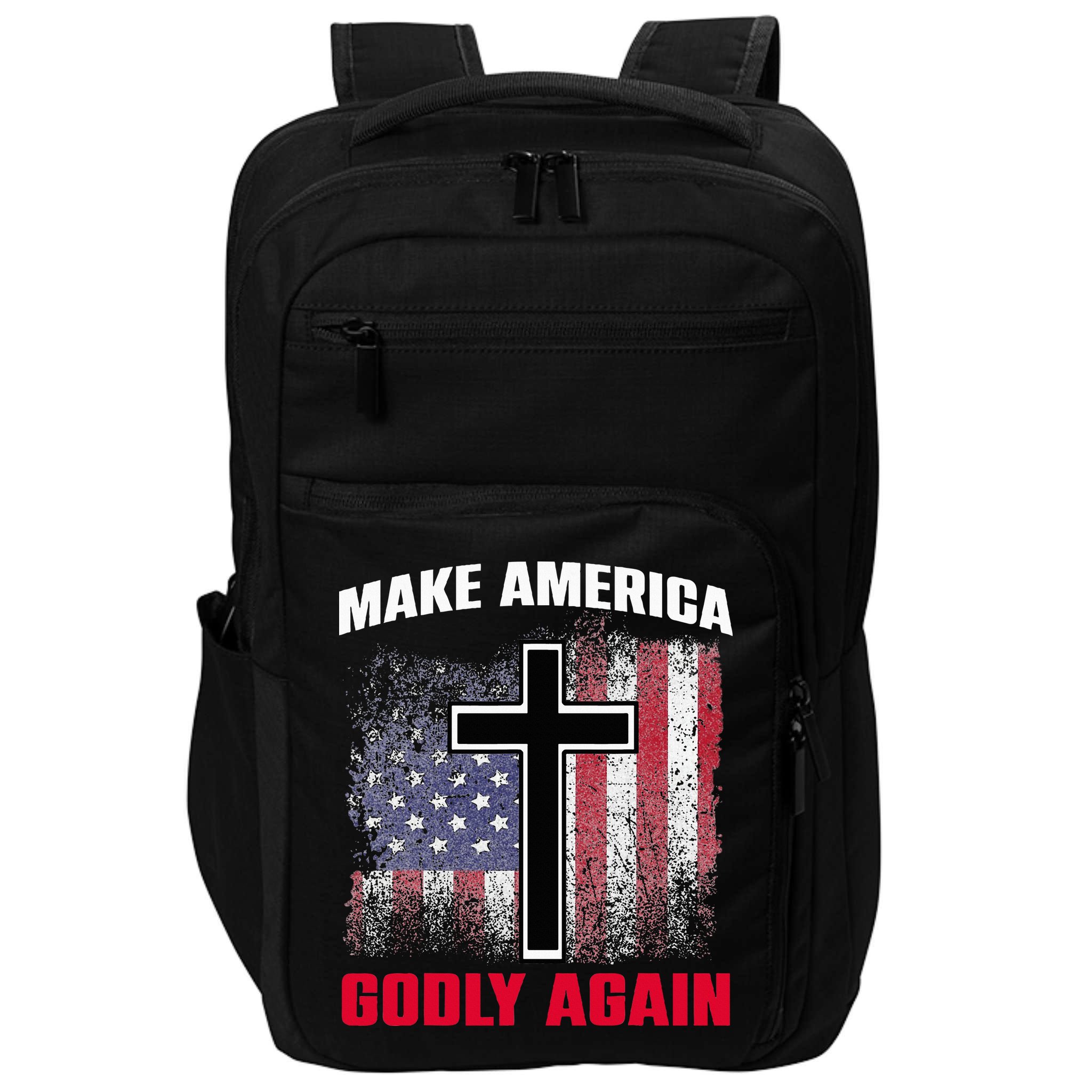 Jesus Make America Godly Again American Patriot Christian Impact Tech Backpack