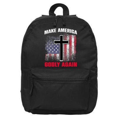 Jesus Make America Godly Again American Patriot Christian 16 in Basic Backpack