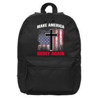 Jesus Make America Godly Again American Patriot Christian 16 in Basic Backpack