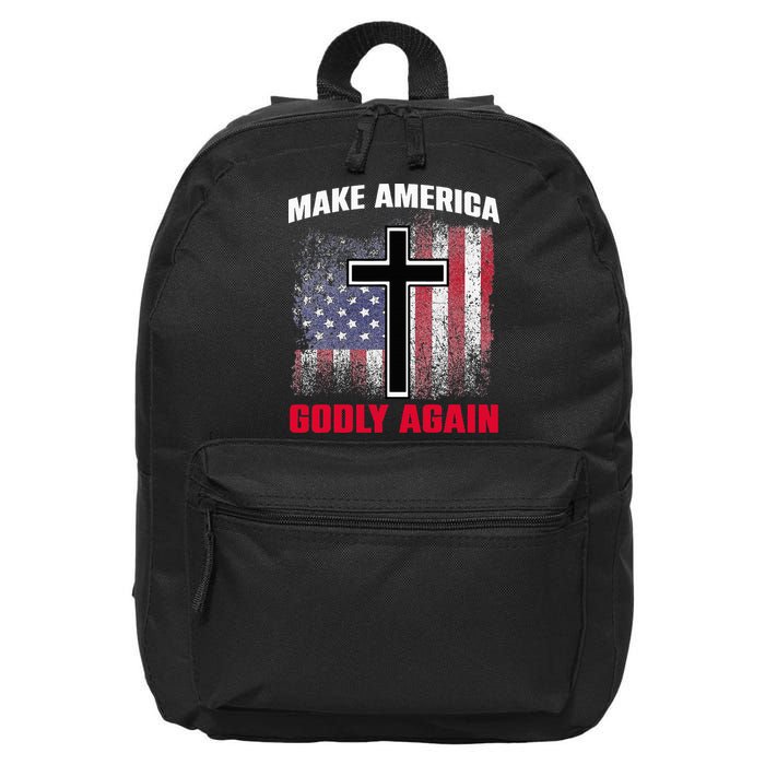 Jesus Make America Godly Again American Patriot Christian 16 in Basic Backpack