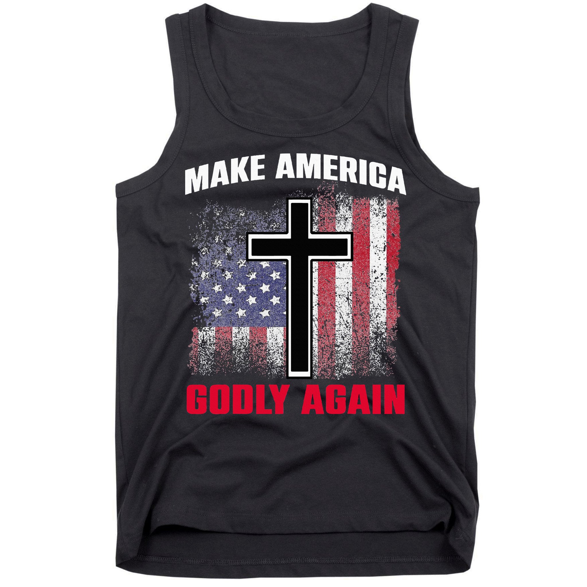 Jesus Make America Godly Again American Patriot Christian Tank Top