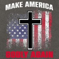 Jesus Make America Godly Again American Patriot Christian Cotton Canvas Backpack