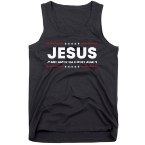 Jesus Make America Godly Again Patriotic Tank Top