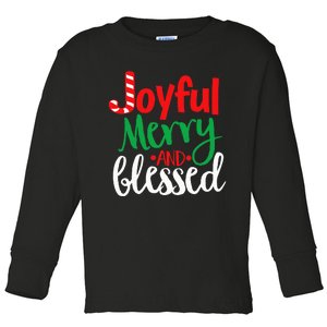 Joyful Merry And Blessed Toddler Long Sleeve Shirt