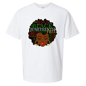 Juneteenth Melanin Black Women Natural Hair Afro Word Art Vneck Sueded Cloud Jersey T-Shirt