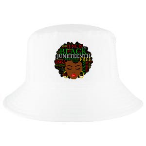 Juneteenth Melanin Black Women Natural Hair Afro Word Art Vneck Cool Comfort Performance Bucket Hat