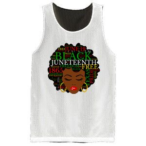 Juneteenth Melanin Black Women Natural Hair Afro Word Art Vneck Mesh Reversible Basketball Jersey Tank