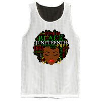 Juneteenth Melanin Black Women Natural Hair Afro Word Art Vneck Mesh Reversible Basketball Jersey Tank