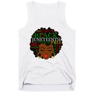 Juneteenth Melanin Black Women Natural Hair Afro Word Art Vneck Tank Top