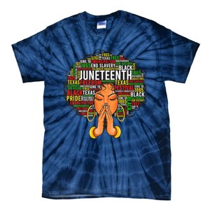 Juneteenth Melanin Black Women Natural Hair Graphic Tie-Dye T-Shirt