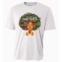 Juneteenth Melanin Black Women Natural Hair Graphic Cooling Performance Crew T-Shirt