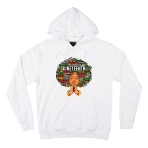 Juneteenth Melanin Black Women Natural Hair Graphic Hoodie