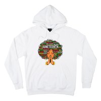 Juneteenth Melanin Black Women Natural Hair Graphic Hoodie