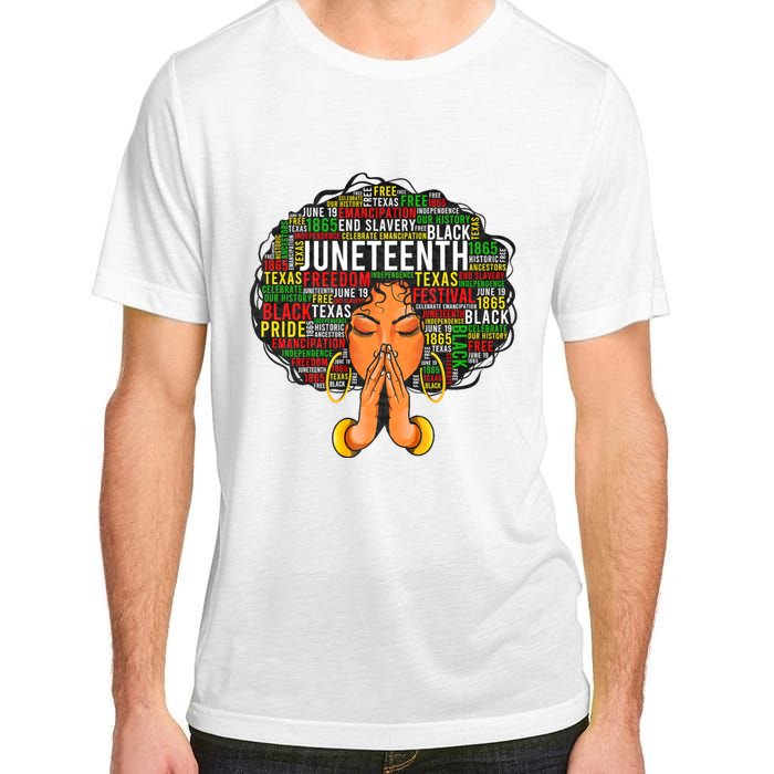 Juneteenth Melanin Black Women Natural Hair Graphic Adult ChromaSoft Performance T-Shirt