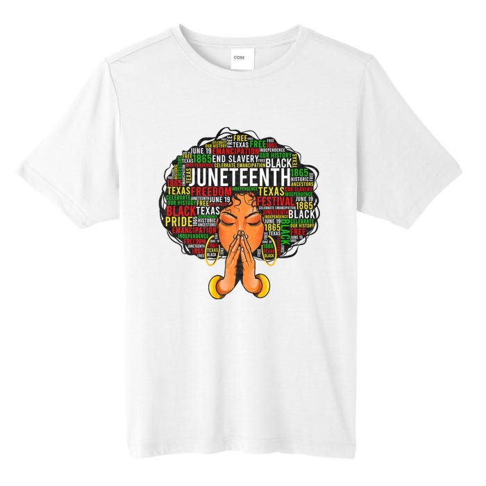 Juneteenth Melanin Black Women Natural Hair Graphic Tall Fusion ChromaSoft Performance T-Shirt