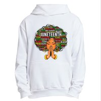 Juneteenth Melanin Black Women Natural Hair Graphic Urban Pullover Hoodie