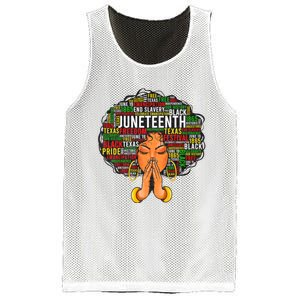 Juneteenth Melanin Black Women Natural Hair Graphic Mesh Reversible Basketball Jersey Tank