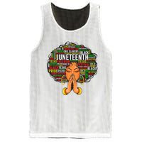 Juneteenth Melanin Black Women Natural Hair Graphic Mesh Reversible Basketball Jersey Tank