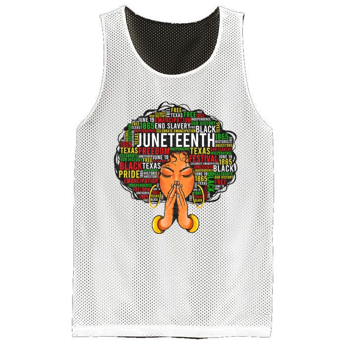 Juneteenth Melanin Black Women Natural Hair Graphic Mesh Reversible Basketball Jersey Tank