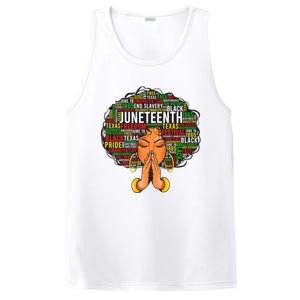 Juneteenth Melanin Black Women Natural Hair Graphic PosiCharge Competitor Tank