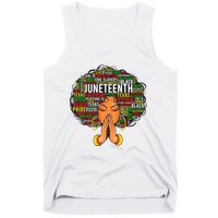 Juneteenth Melanin Black Women Natural Hair Graphic Tank Top