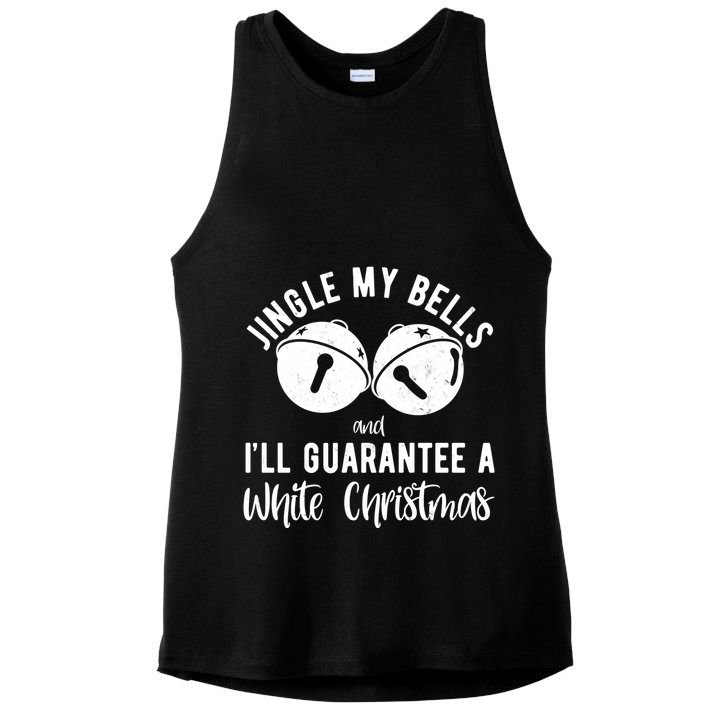Jingle My Bells And Ill Guarantee A White Christmas Funny Ladies PosiCharge Tri-Blend Wicking Tank