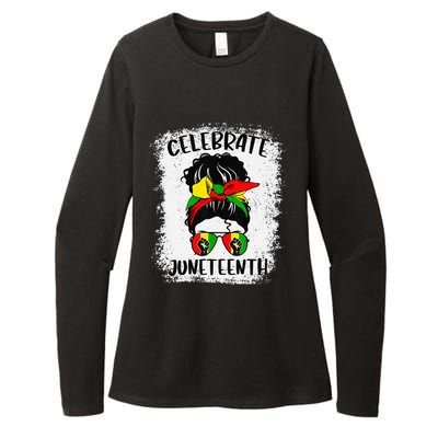 Juneteenth  Messy Bun Juneteenth Celebrate 1865 Womens CVC Long Sleeve Shirt