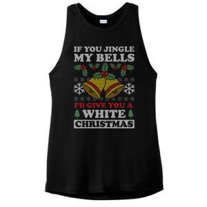 Jingle My Bells Funny Adult Christmas Gift Ladies PosiCharge Tri-Blend Wicking Tank