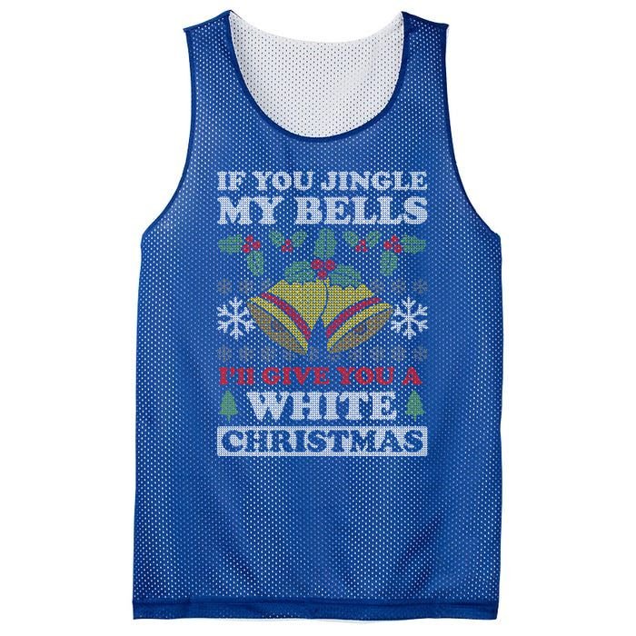 Jingle My Bells Funny Adult Christmas Gift Mesh Reversible Basketball Jersey Tank