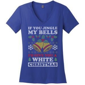 Jingle My Bells Funny Adult Christmas Gift Women's V-Neck T-Shirt