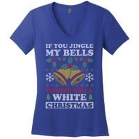 Jingle My Bells Funny Adult Christmas Gift Women's V-Neck T-Shirt