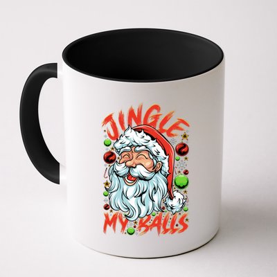 Jingle My Balls Check Out Hipster Funny Santa Humor Xmas Mug