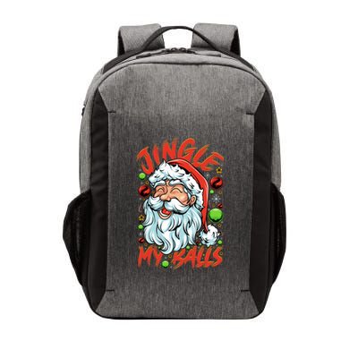 Jingle My Balls Check Out Hipster Funny Santa Humor Xmas Vector Backpack