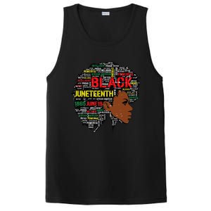 Juneteenth Melanin Black Wo Natural Hair Afro Word Art PosiCharge Competitor Tank