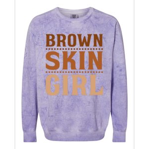 Juneteenth Melanin Brown Skin History Afro June Meaningful Gift Colorblast Crewneck Sweatshirt