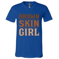 Juneteenth Melanin Brown Skin History Afro June Meaningful Gift V-Neck T-Shirt