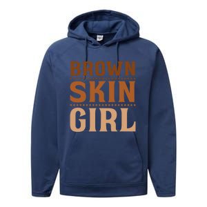 Juneteenth Melanin Brown Skin History Afro June Meaningful Gift Performance Fleece Hoodie