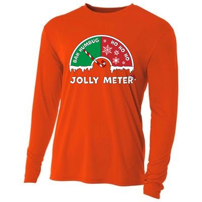 Jolly Meter Bah Humbug To Ho Ho Ho Anti Christmas Funny Gift Cooling Performance Long Sleeve Crew