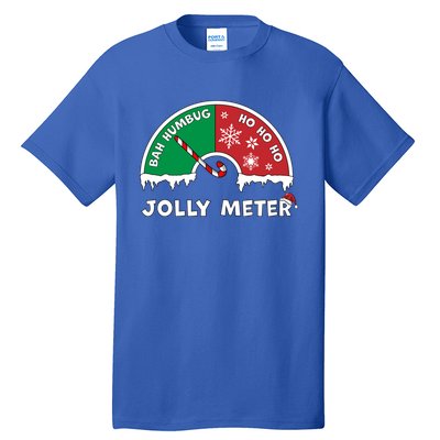 Jolly Meter Bah Humbug To Ho Ho Ho Anti Christmas Funny Gift Tall T-Shirt