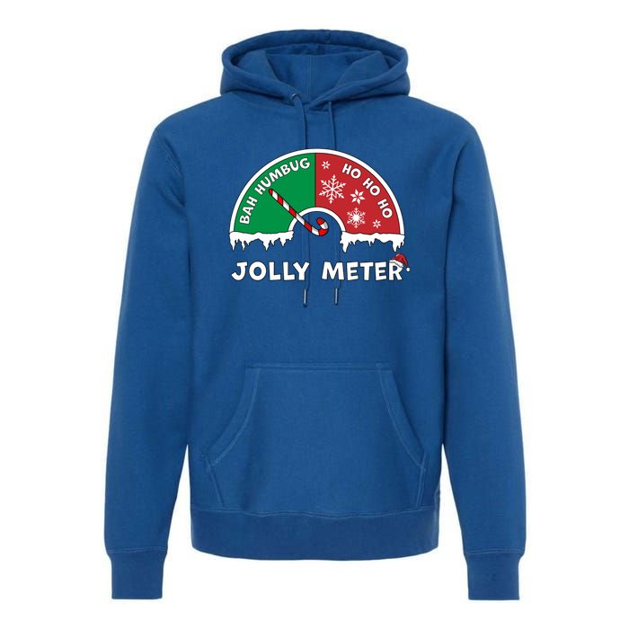 Jolly Meter Bah Humbug To Ho Ho Ho Anti Christmas Funny Gift Premium Hoodie