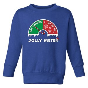 Jolly Meter Bah Humbug To Ho Ho Ho Anti Christmas Funny Gift Toddler Sweatshirt