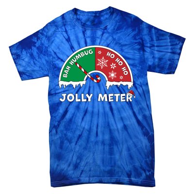 Jolly Meter Bah Humbug To Ho Ho Ho Anti Christmas Funny Gift Tie-Dye T-Shirt