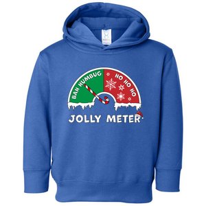 Jolly Meter Bah Humbug To Ho Ho Ho Anti Christmas Funny Gift Toddler Hoodie