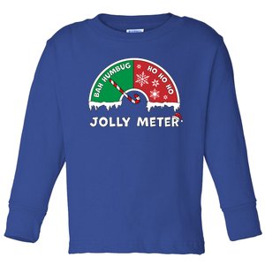 Jolly Meter Bah Humbug To Ho Ho Ho Anti Christmas Funny Gift Toddler Long Sleeve Shirt