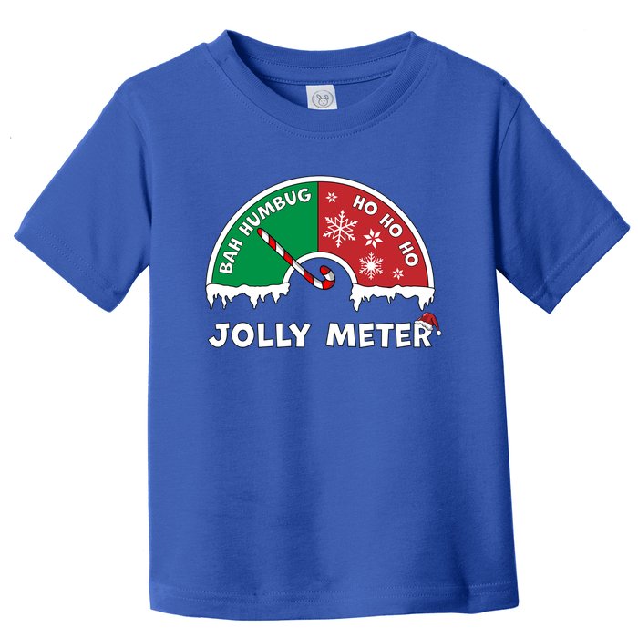 Jolly Meter Bah Humbug To Ho Ho Ho Anti Christmas Funny Gift Toddler T-Shirt