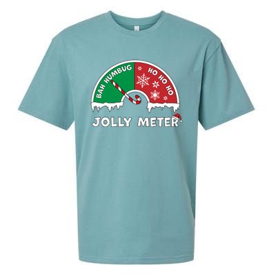 Jolly Meter Bah Humbug To Ho Ho Ho Anti Christmas Funny Gift Sueded Cloud Jersey T-Shirt