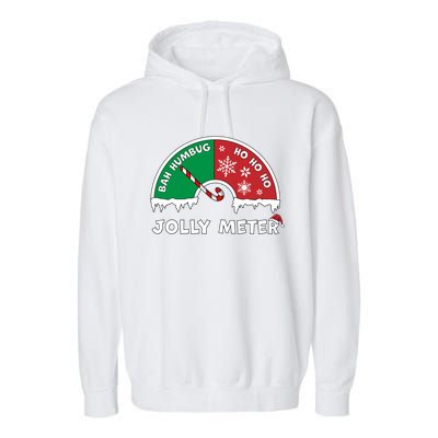 Jolly Meter Bah Humbug To Ho Ho Ho Anti Christmas Funny Gift Garment-Dyed Fleece Hoodie