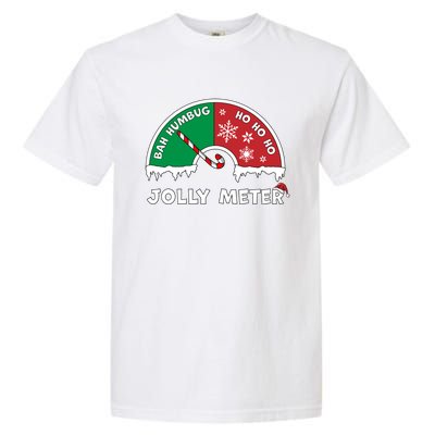 Jolly Meter Bah Humbug To Ho Ho Ho Anti Christmas Funny Gift Garment-Dyed Heavyweight T-Shirt